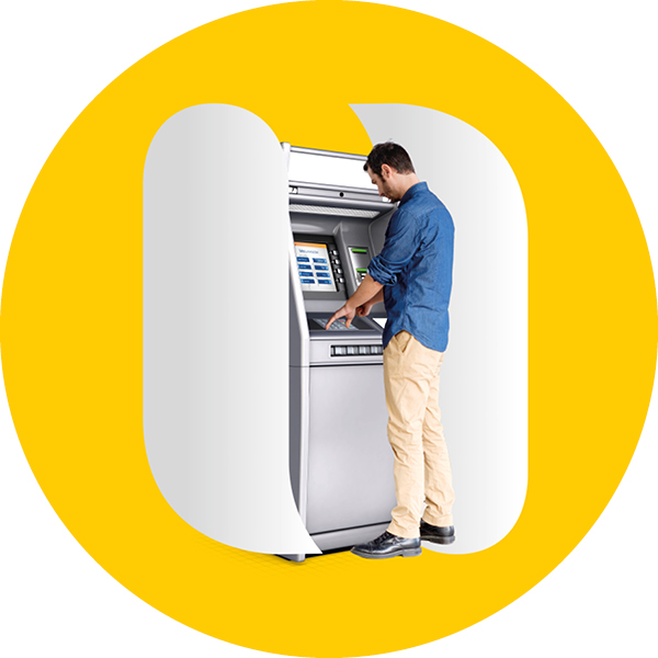 Retirez votre argent à partir d’un guichet automatique bancaire